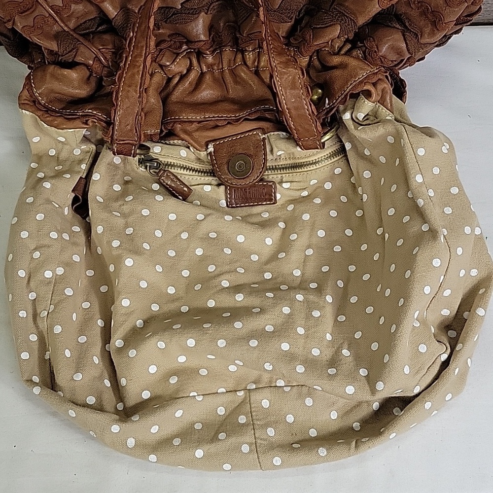 Moschino Cheap & Chic Brown Leather Women's Boho Tote Bag - Picture 10 of 11